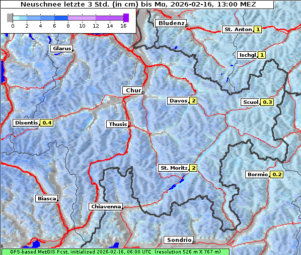 Neuschnee, 16. 2. 2026