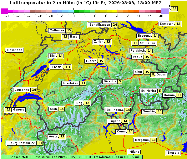Temperatur, 6. 3. 2026