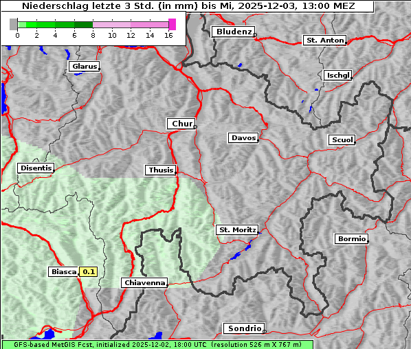 Niederschlag, 3. 12. 2025