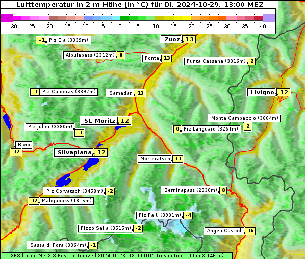 Temperatur, 29. 10. 2024