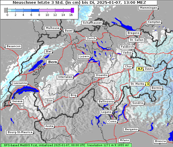 Neuschnee, 7. 1. 2025