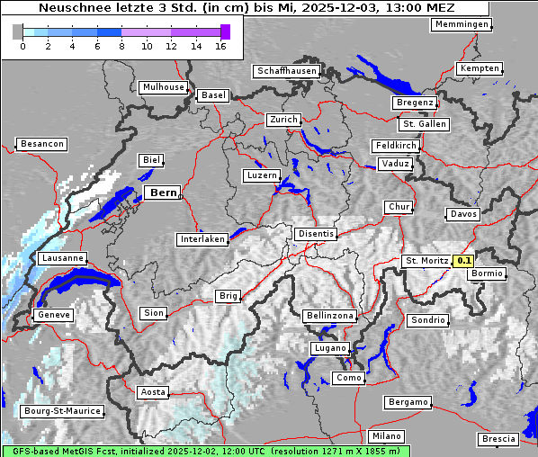 Neuschnee, 3. 12. 2025