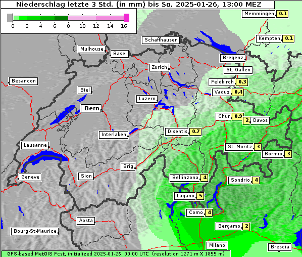 Niederschlag, 26. 1. 2025