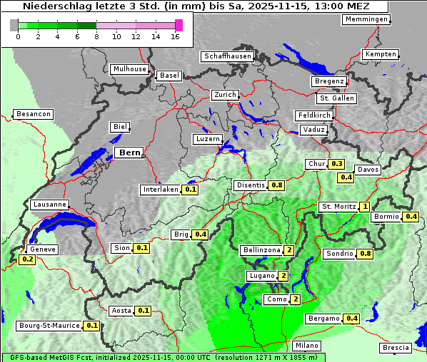 Niederschlag, 15. 11. 2025