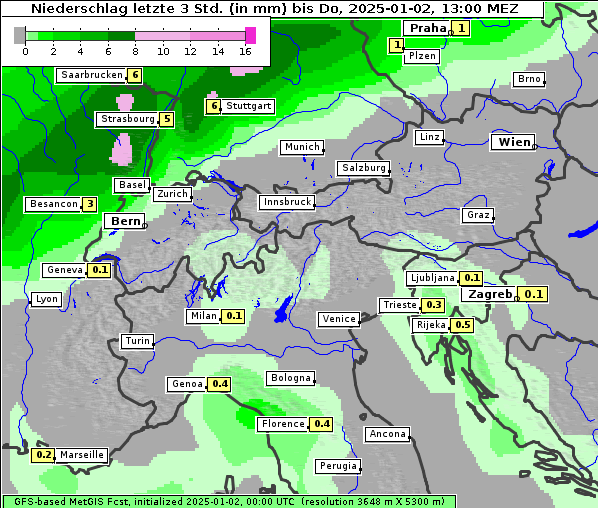 Niederschlag, 2. 1. 2025