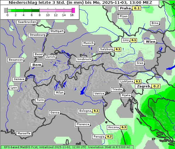 Niederschlag, 3. 11. 2025