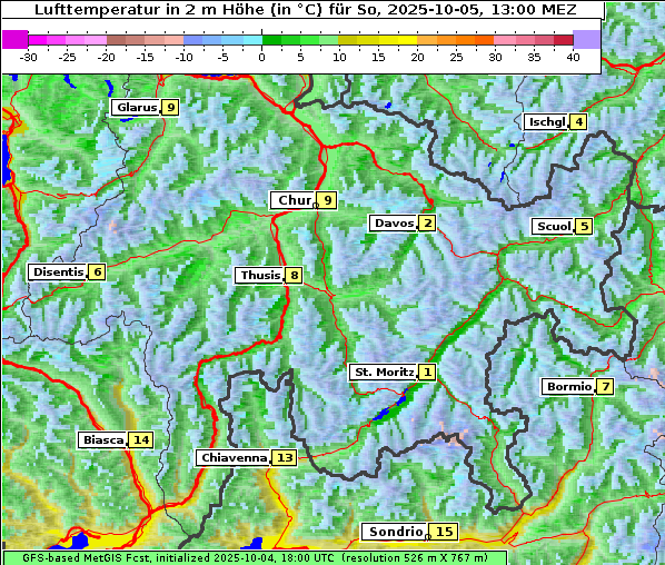 Temperatur, 5. 10. 2025