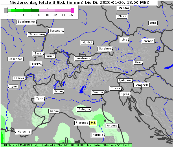 Niederschlag, 20. 1. 2026