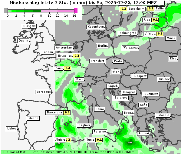 Niederschlag, 20. 12. 2025