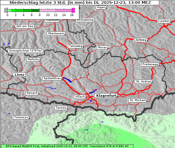 Niederschlag, 23. 12. 2025