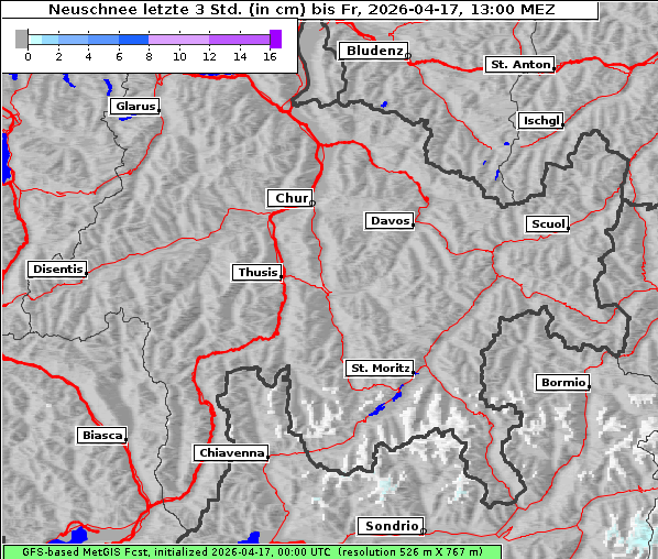 Neuschnee, 17. 4. 2026