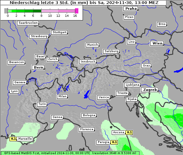 Niederschlag, 30. 11. 2024