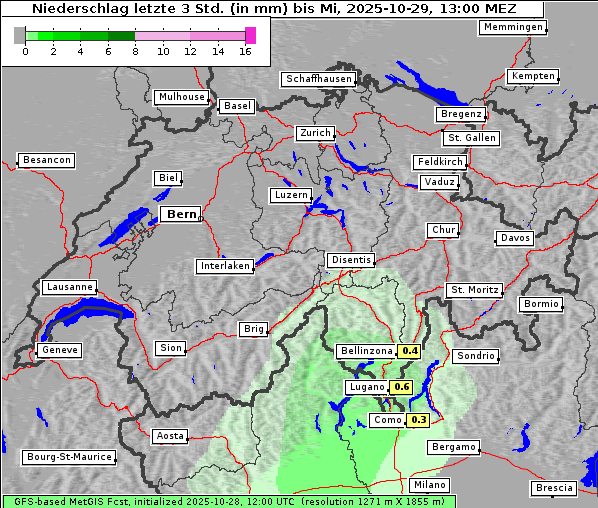 Niederschlag, 29. 10. 2025