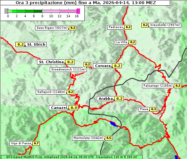 Niederschlag, 14. 4. 2026