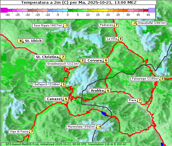 Temperatur, 21. 10. 2025