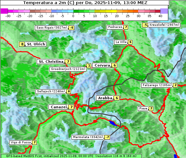 Temperatur, 9. 11. 2025