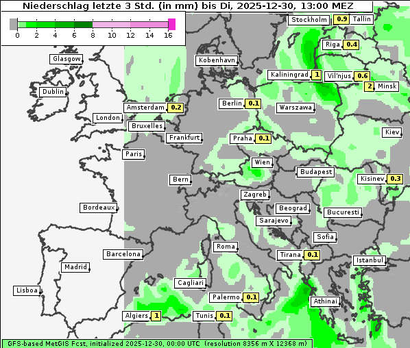 Niederschlag, 30. 12. 2025