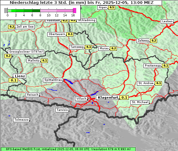 Niederschlag, 5. 12. 2025