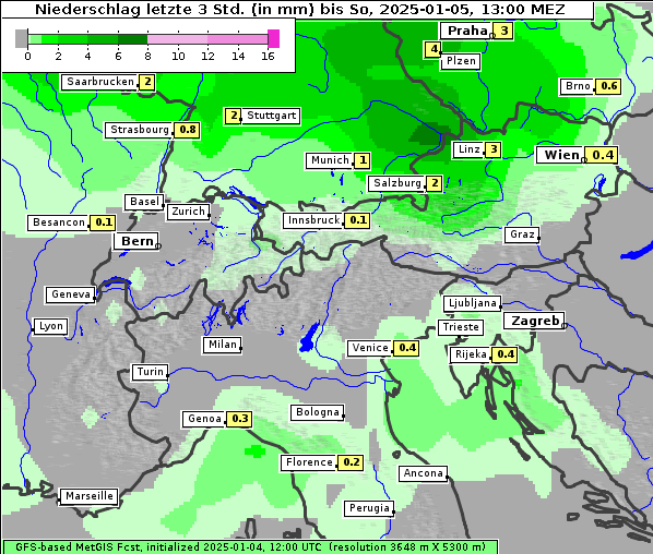 Niederschlag, 5. 1. 2025