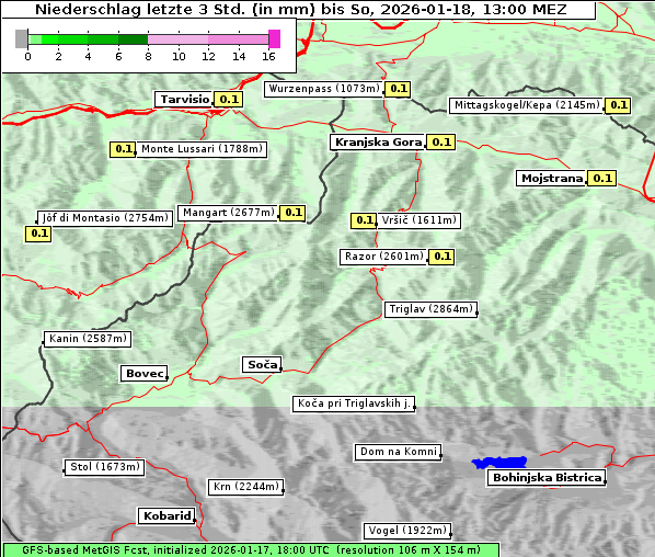 Niederschlag, 18. 1. 2026