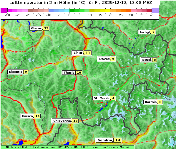 Temperatur, 12. 12. 2025