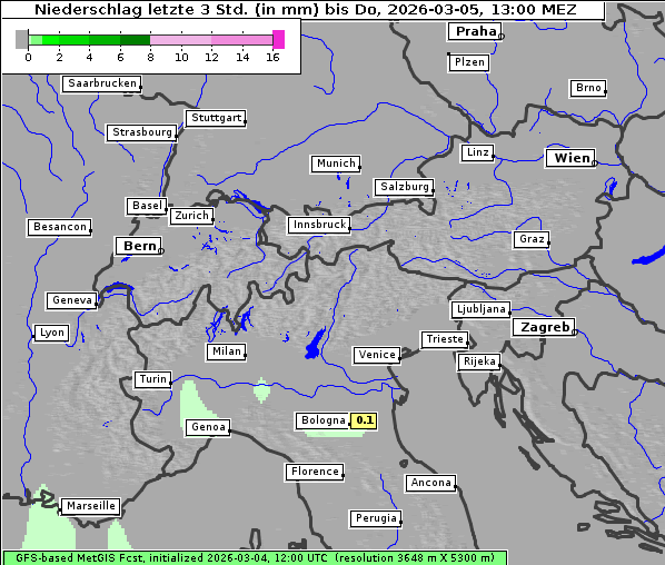 Niederschlag, 5. 3. 2026