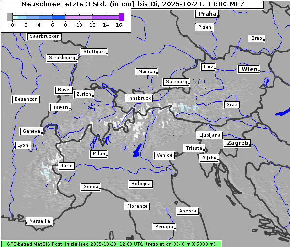 Neuschnee, 21. 10. 2025