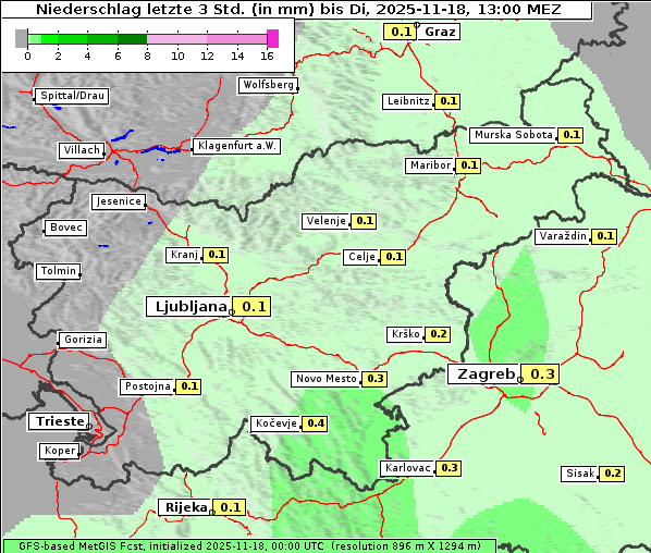 Niederschlag, 18. 11. 2025