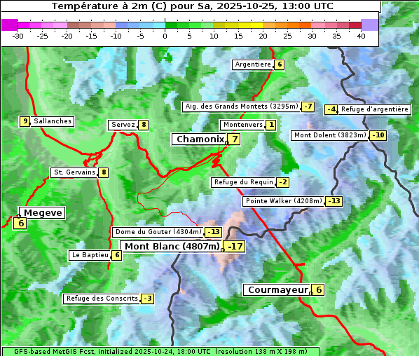Temperatur, 25. 10. 2025