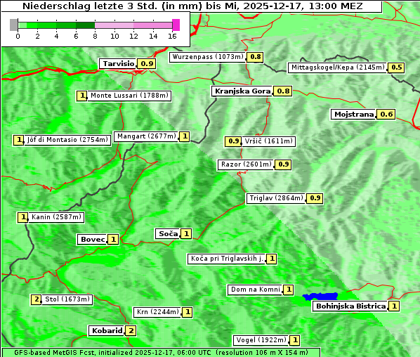 Niederschlag, 17. 12. 2025