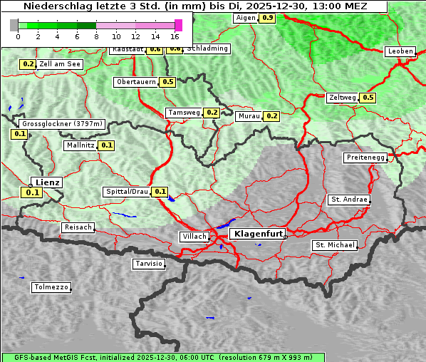 Niederschlag, 30. 12. 2025