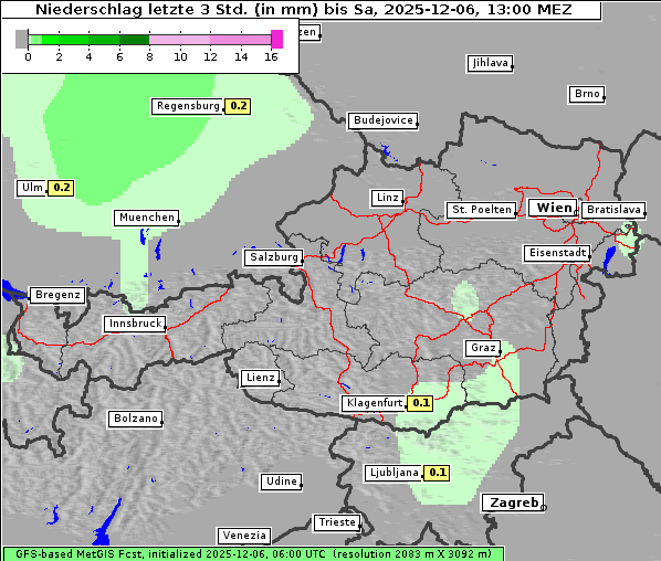 Niederschlag, 6. 12. 2025