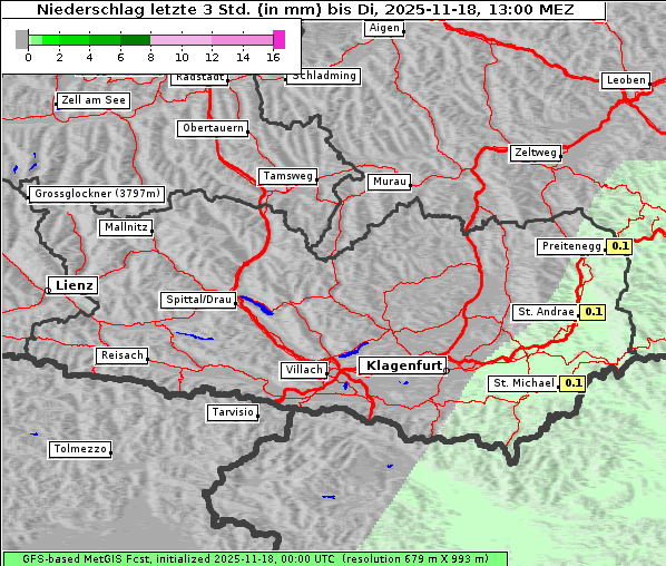 Niederschlag, 18. 11. 2025
