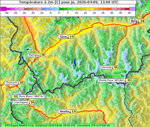 Temperatur, 9. 4. 2026