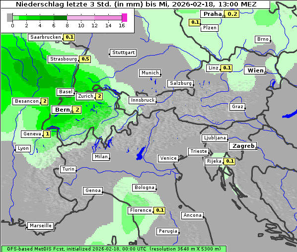 Niederschlag, 18. 2. 2026