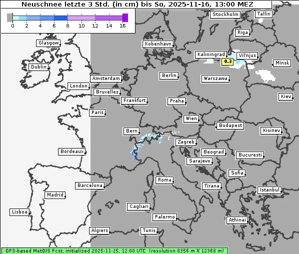 Neuschnee, 16. 11. 2025