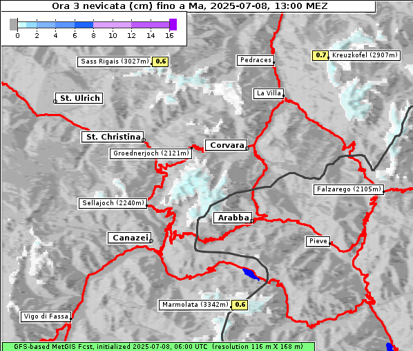 Neuschnee, 8. 7. 2025