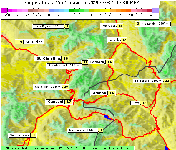 Temperatur, 7. 7. 2025