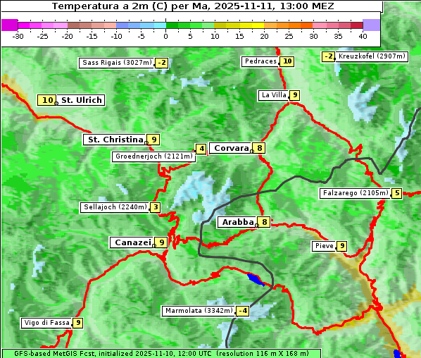 Temperatur, 11. 11. 2025