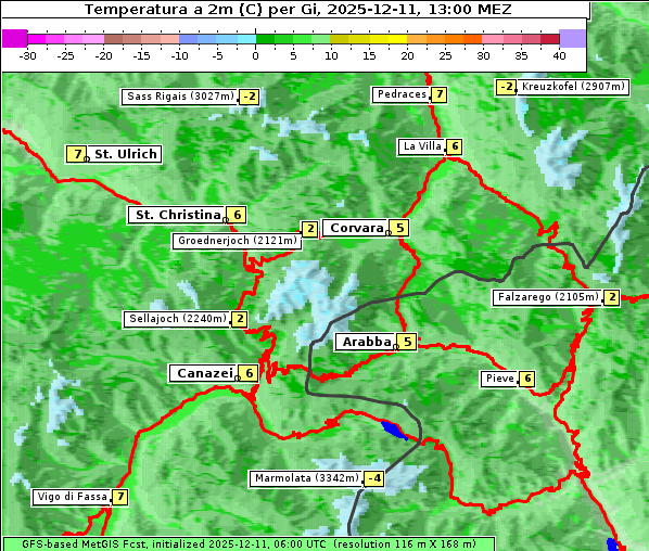 Temperatur, 11. 12. 2025