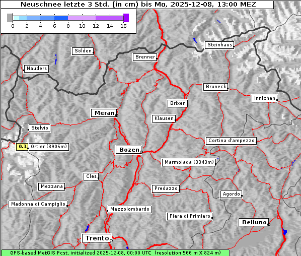 Neuschnee, 8. 12. 2025