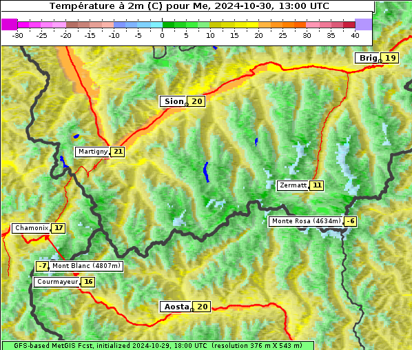 Temperatur, 30. 10. 2024