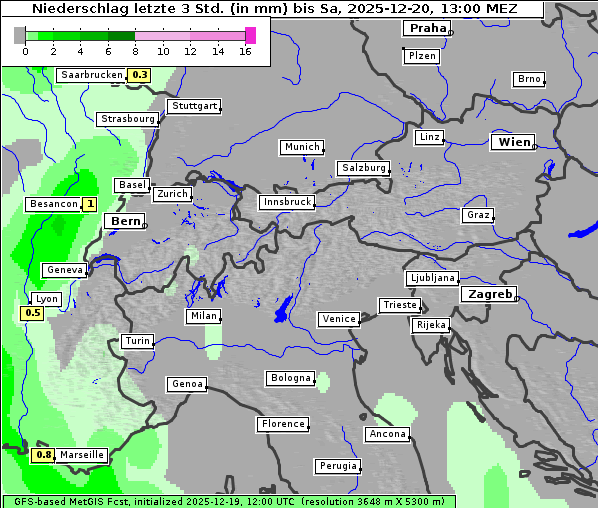 Niederschlag, 20. 12. 2025