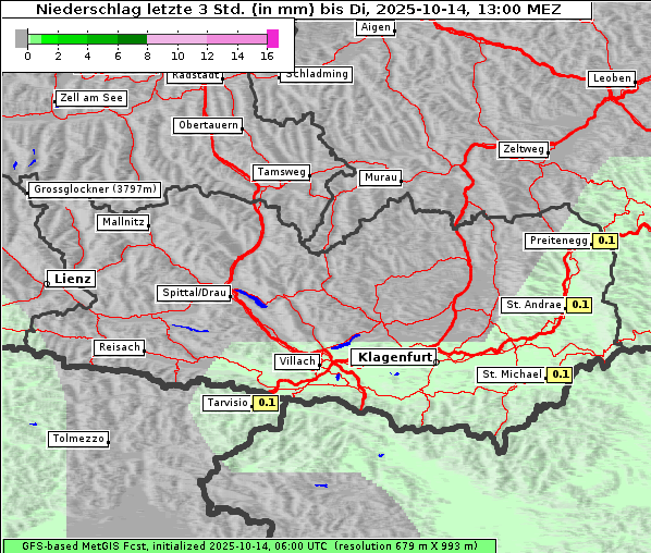 Niederschlag, 14. 10. 2025
