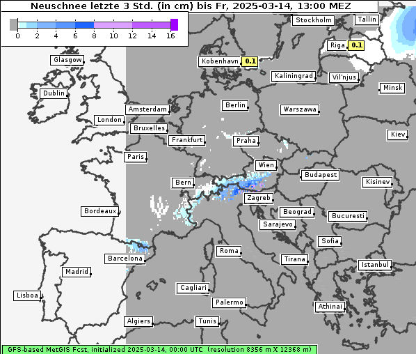 Neuschnee, 14. 3. 2025