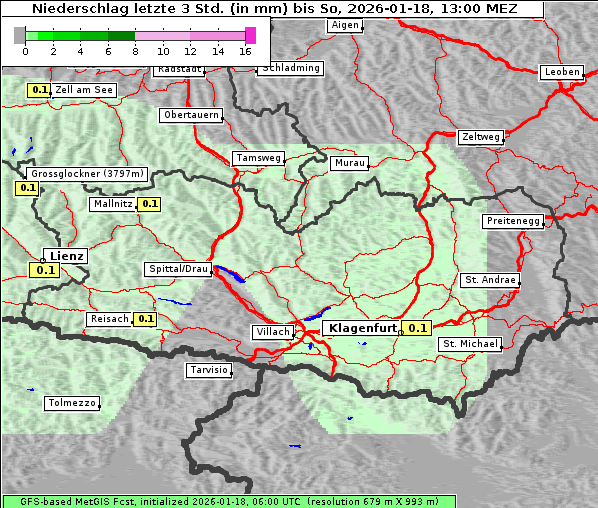 Niederschlag, 18. 1. 2026