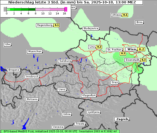 Niederschlag, 18. 10. 2025