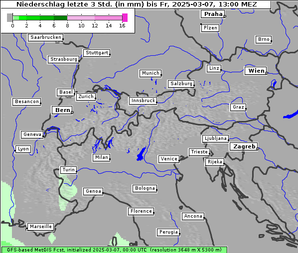 Niederschlag, 7. 3. 2025
