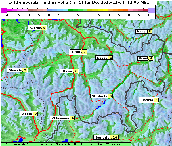 Temperatur, 4. 12. 2025