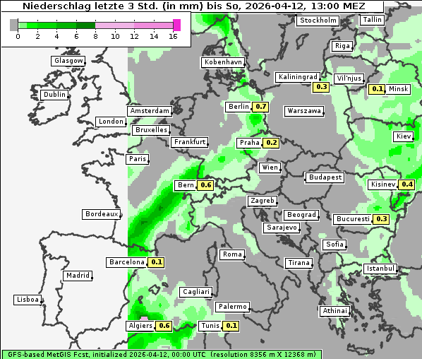 Niederschlag, 12. 4. 2026